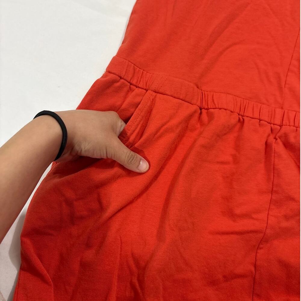 NWT Pact Large Organic Cotton Built In Bra Jumpsuit Pockets Wide Leg Halter - Picture 5 of 11